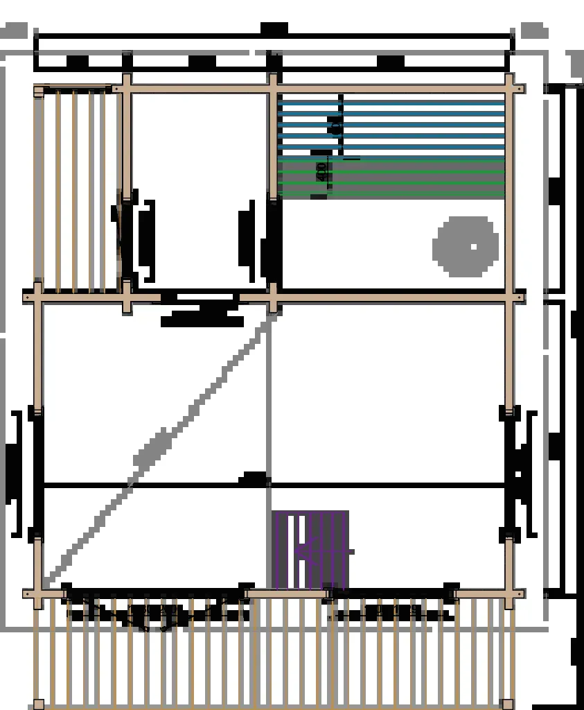 Saunahuis Kokkola | 430 x 460 cm | 70 mm | onbehandeld - Afbeelding 2