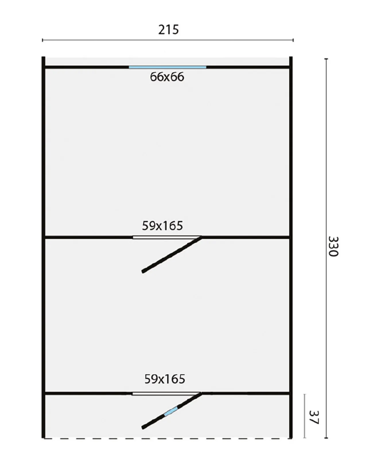 Campingbarrel | 28/42 mm | vuren onbehandeld | Ø215 x 330 x 225 cm - Afbeelding 5