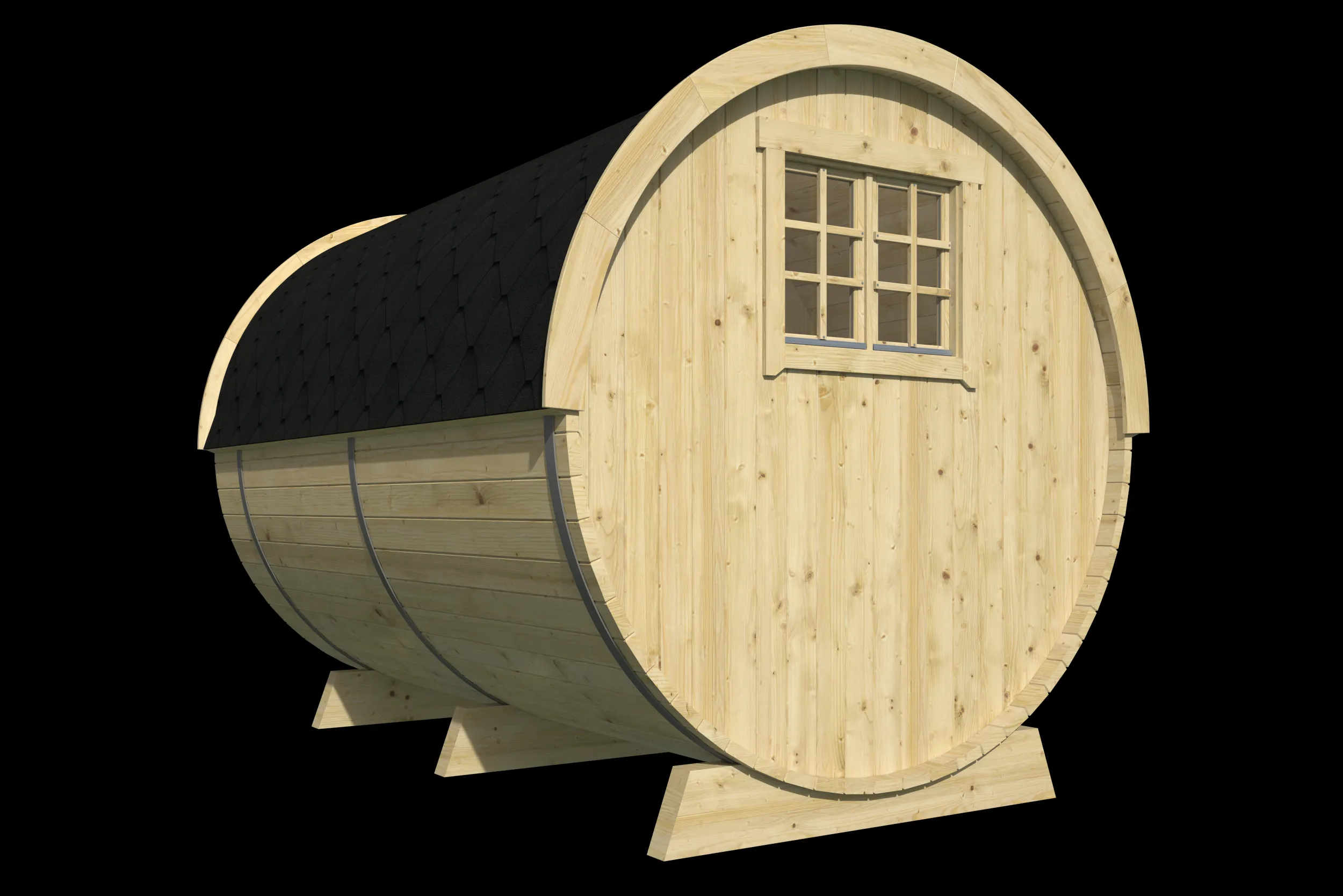Campingbarrel | 28/42 mm | vuren onbehandeld | Ø215 x 330 x 225 cm - Afbeelding 4
