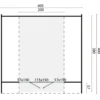 Camping Oval | 28/42 mm | Thermowood | 400 x 405 x 233 cm - Afbeelding 6