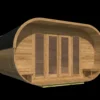 Camping Oval | 28/42 mm | Thermowood | 400 x 405 x 233 cm - Afbeelding 4