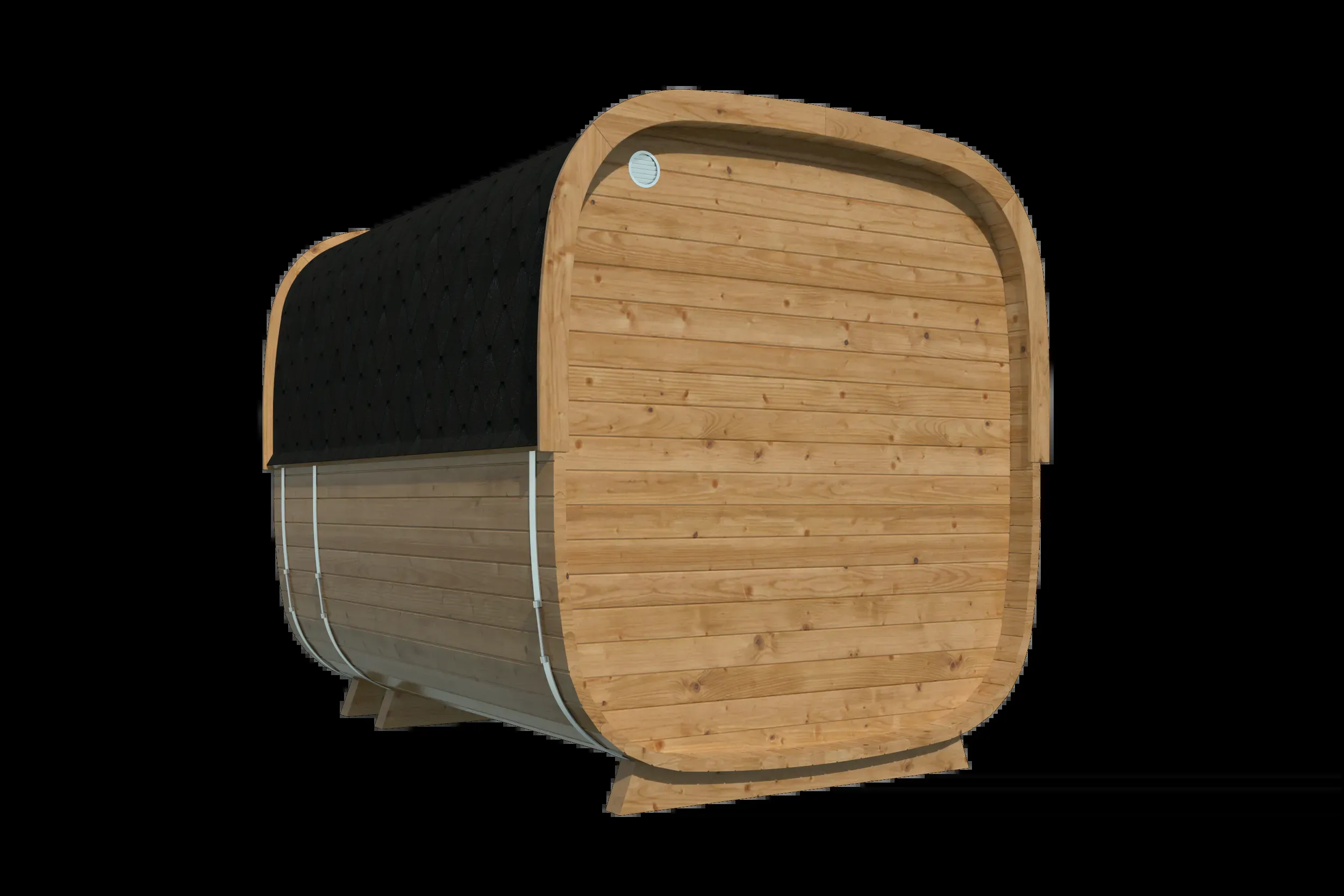 Sauna cube Rovaniemi | 286 x 219 cm | 42 mm | Thermowood - Afbeelding 2