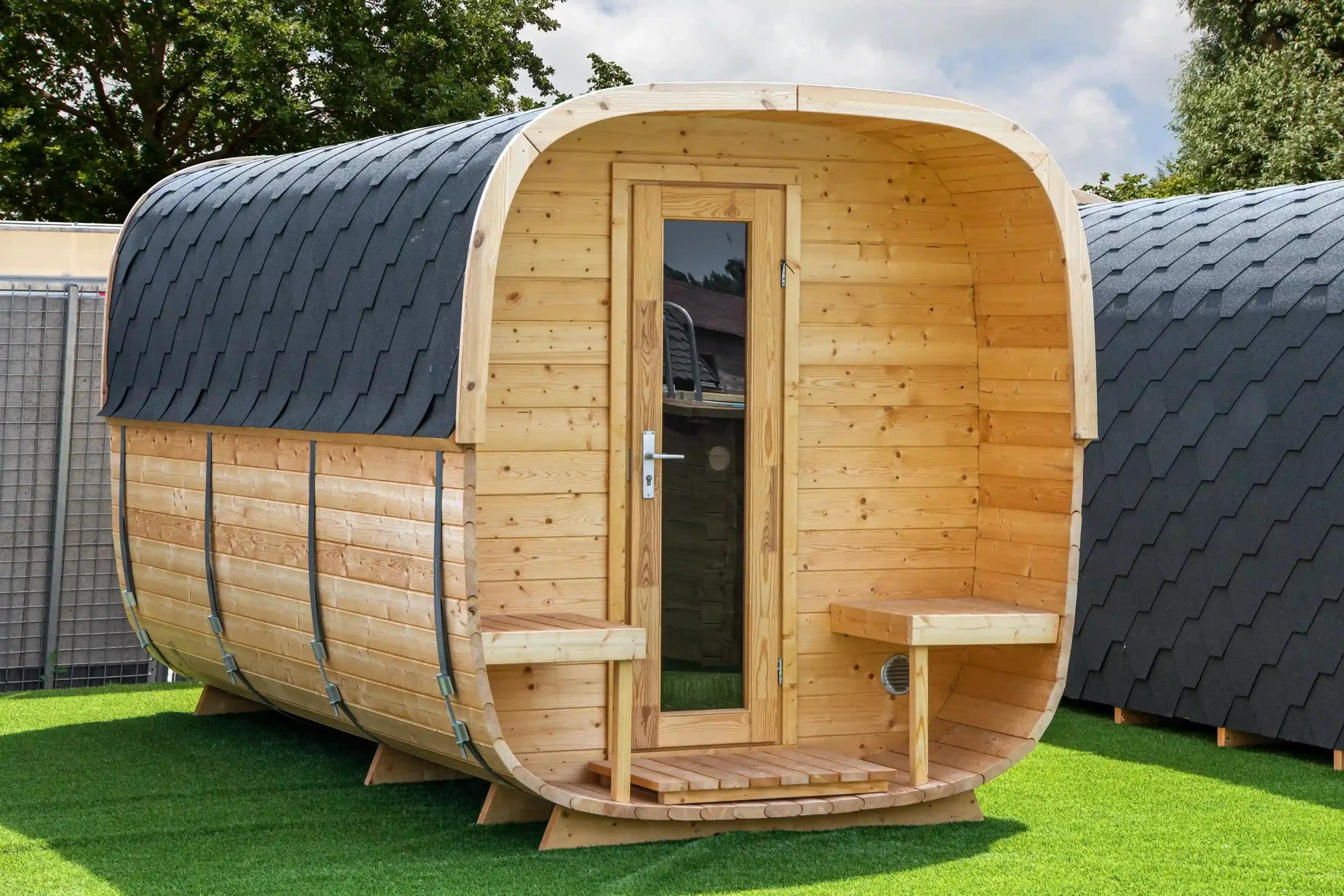 Sauna cube Rovaniemi | 390 x 219 cm | 38 mm | onbehandeld - Afbeelding 7