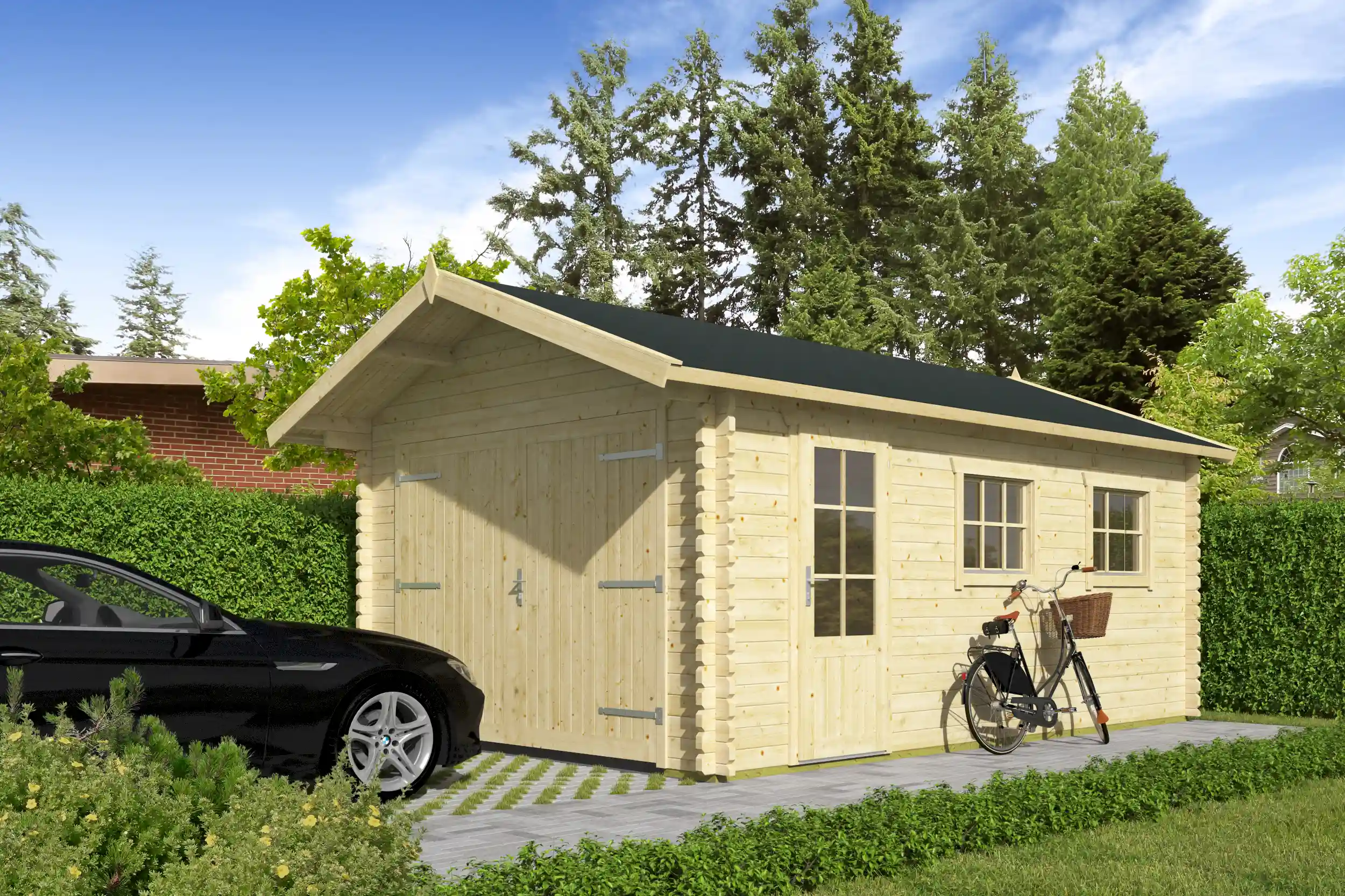 Garage Geir | 44 mm | 360 x 540 x 296 cm | vuren - Afbeelding 3