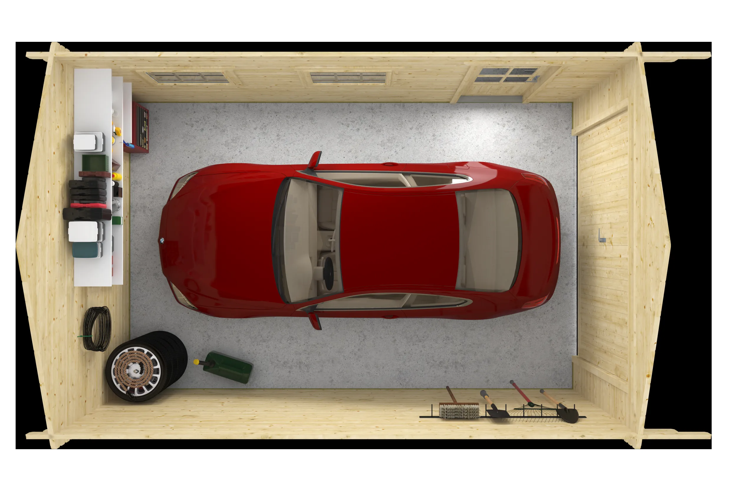 Garage Geir | 44 mm | 360 x 540 x 296 cm | vuren - Afbeelding 6