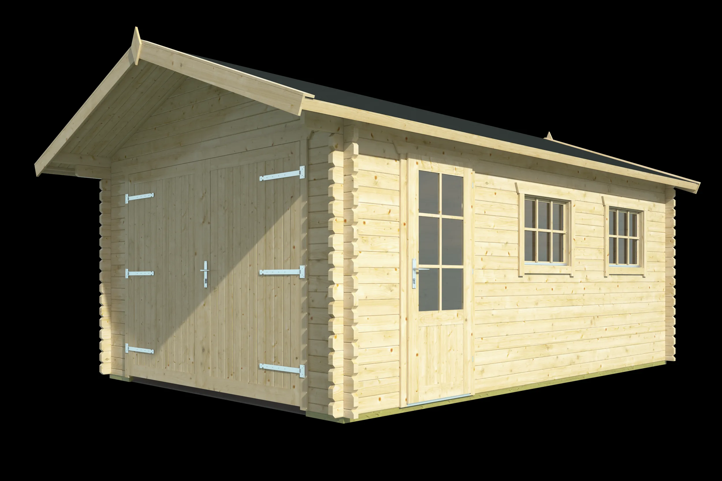 Garage Geir | 44 mm | 360 x 540 x 296 cm | vuren - Afbeelding 5