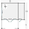 Blokhut - Tuinhuis Manchester | zadeldak | 58 mm | 594 x 440 x 263 cm | vuren - Afbeelding 6