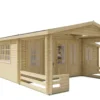 Blokhut - Tuinhuis Manchester | zadeldak | 58 mm | 594 x 440 x 263 cm | vuren - Afbeelding 3