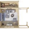 Blokhut - Tuinhuis Manchester | zadeldak | 58 mm | 594 x 440 x 263 cm | vuren - Afbeelding 4