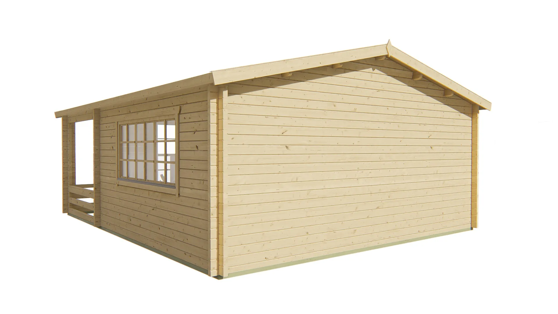Blokhut - Tuinhuis Nottingham | zadeldak | 58 mm | 540 x 440 x 276 cm | vuren - Afbeelding 5