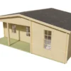 Blokhut - Tuinhuis Ollie | zadeldak | 70 mm | 731 x 498 x 283 cm | vuren - Afbeelding 3
