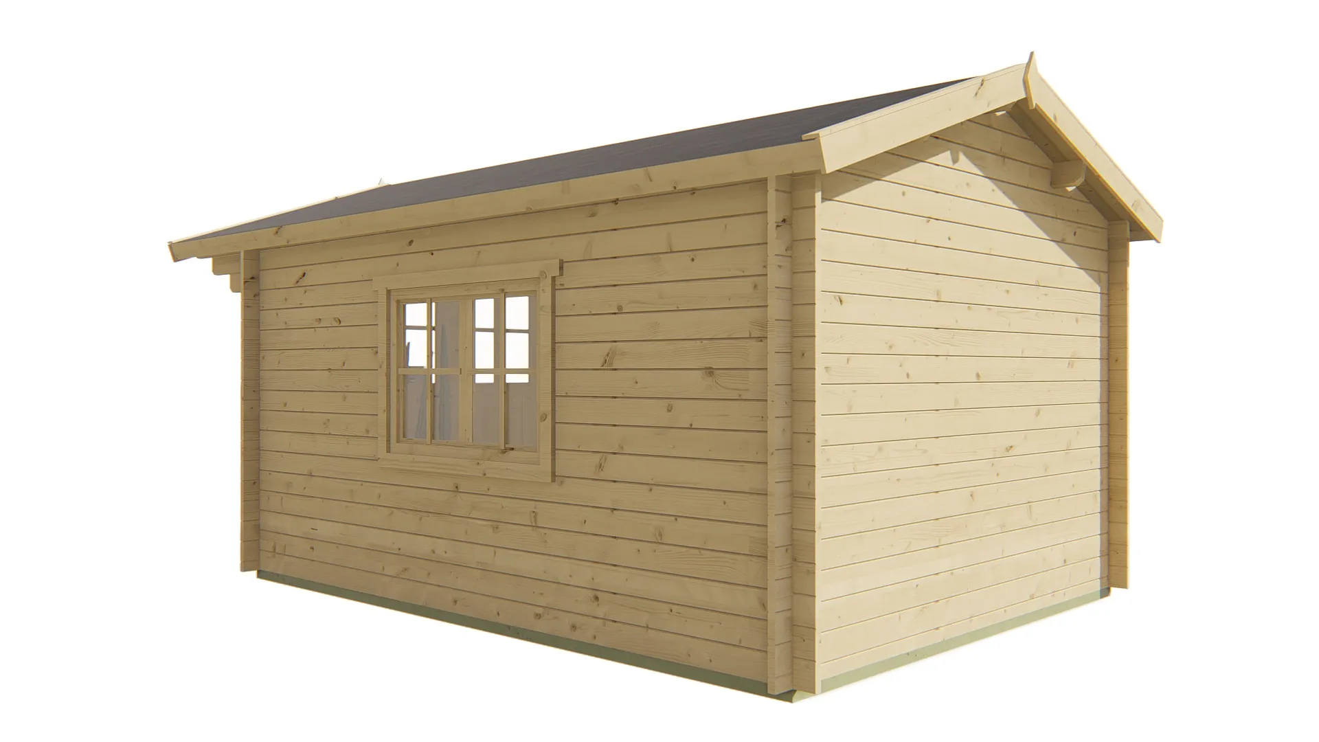 Blokhut - Tuinhuis Pamplona | zadeldak | 34 mm | 300 x 400 x 236 cm | vuren - Afbeelding 3