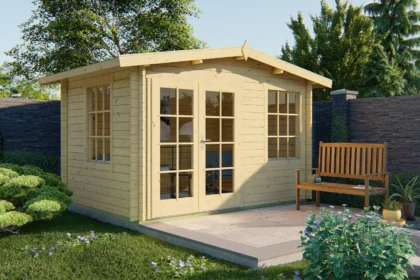 Blokhut - Tuinhuis Philip | zadeldak | 40 mm | 350 x 250 x 234 cm | vuren