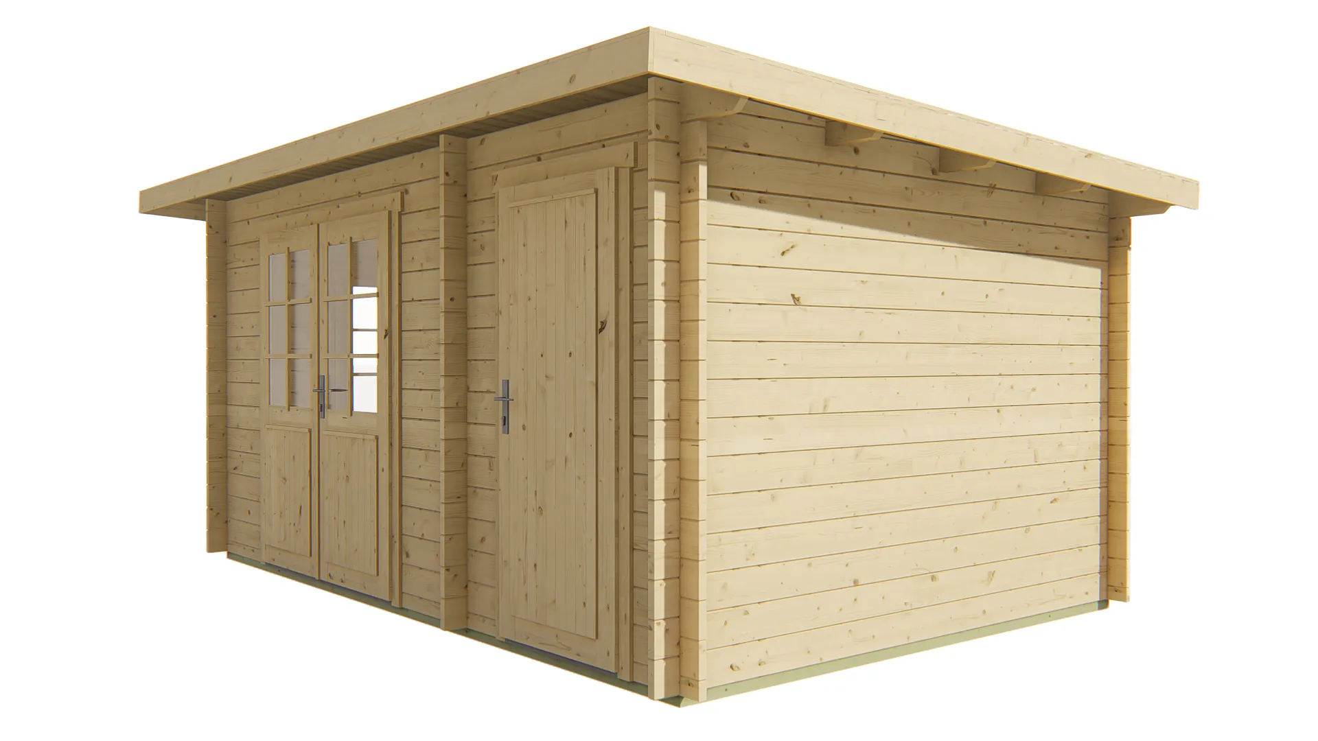 Blokhut - Tuinhuis Santander | lessenaarsdak | 34 mm | 450 x 300 x 216 cm | vuren - Afbeelding 5