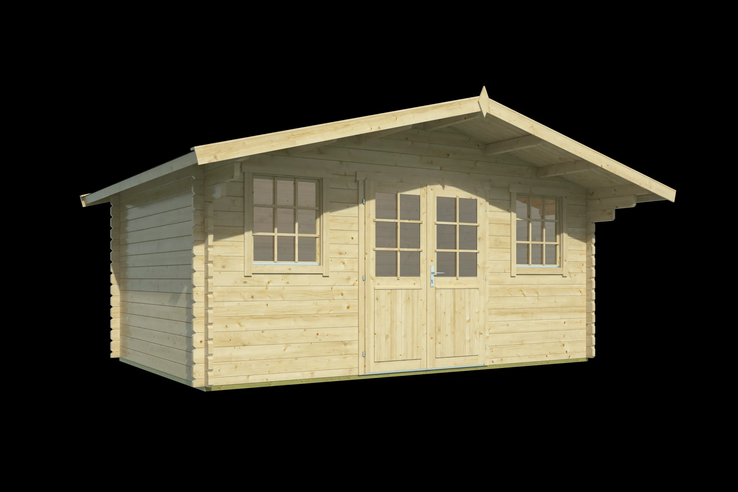 Blokhut - Tuinhuis Rika | zadeldak | 44 mm | 500 x 320 x 263 cm | vuren - Afbeelding 4