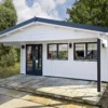 Blokhut - Tuinhuis Rune | zadeldak | 70 mm | 595 x 595 x 277 cm | vuren - Afbeelding 3