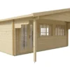 Blokhut - Tuinhuis Rune | zadeldak | 70 mm | 595 x 595 x 277 cm | vuren - Afbeelding 4
