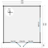 Blokhut - Tuinhuis Southampton | zadeldak | 58 mm | 540 x 540 x 276 cm | vuren - Afbeelding 7
