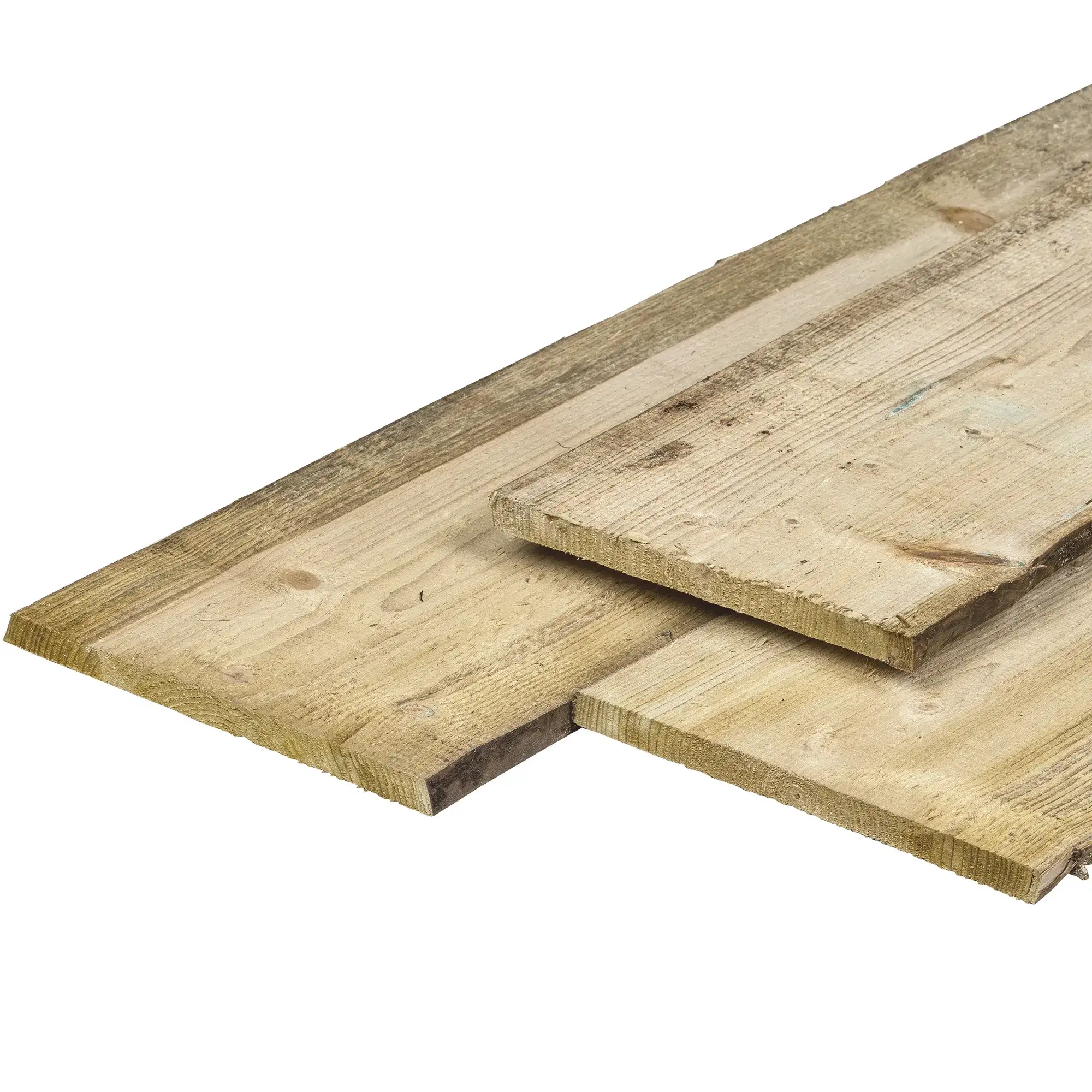 Grenen schaaldeel, geïmpregneerd, 1,8 x 20,0-25,0 x 360 cm