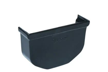 Kunststof minigoot Eindstuk 65 mm zwart