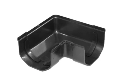 Kunststof minigoot Buitenhoek dakgoot 65 mm zwart