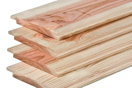 DHZ Veranda dakbeschot Douglas dubbel lip profiel 1.8 x 300 cm