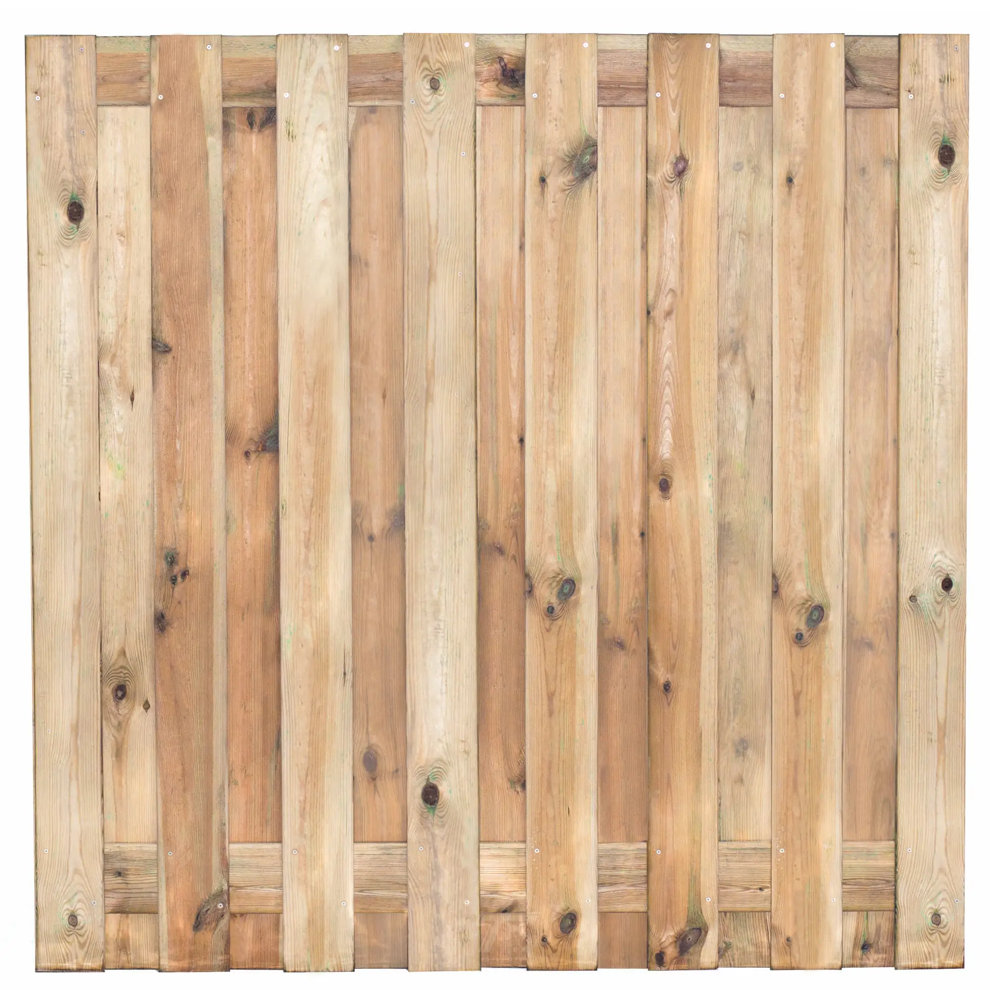 Tuinscherm grenen groen geïmpregneerd 17-planks (15 + 2) Coevorden | 180 x 180 cm - Afbeelding 2