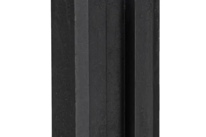 Berton©-sleufpaal Zaan antraciet gecoat vlakke kop 11.5 x 11.5 x 275 cm hoekmodel met brede ondersleuf 10 x 10 x 275 cm