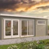 Blokhut - Tuinhuis Flow 2.0 | lessenaarsdak | 40 mm | 595 x 400 x 223 cm | vuren | onbehandeld - Afbeelding 2