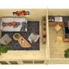 Blokhut - Tuinhuis Flow 2.0 | lessenaarsdak | 40 mm | 595 x 400 x 223 cm | vuren | onbehandeld - Afbeelding 4