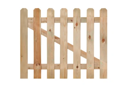 Tuinhekdeur grenen groen geïmpregneerd recht 1.9 x 100 cm