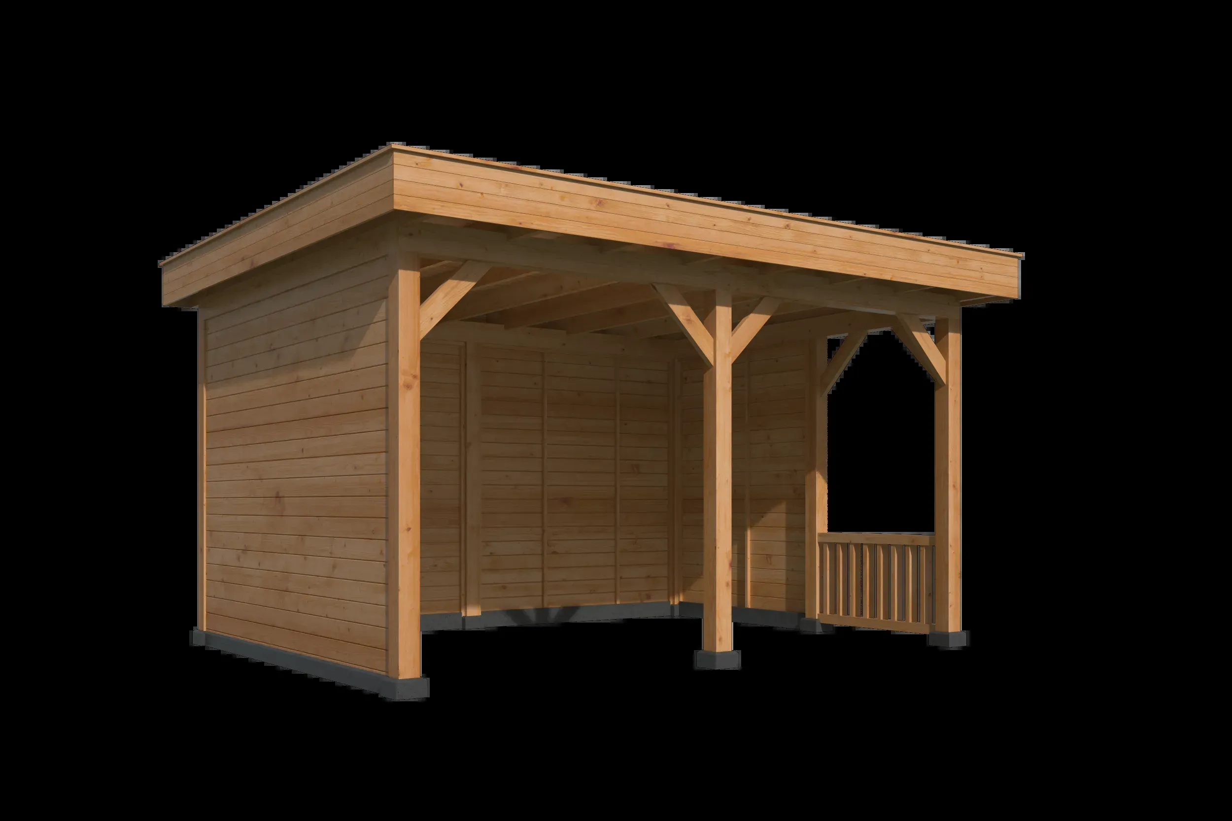 Oslo L type 3 douglas gedroogd potdekselplank 470 x 371 x 272 cm - Afbeelding 4