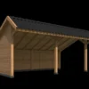 Bergen XL Type 2 Douglas Gedroogd Potdekselplank 675 x 418 x 326 cm - Afbeelding 2