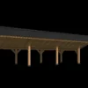 Bergen XL Type 9 Douglas Gedroogd Potdekselplank 1295 x 418 x 326 cm - Afbeelding 2