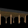 Bergen L Type 9 Douglas Gedroogd Potdekselplank 880 x 318 x 281 cm - Afbeelding 2