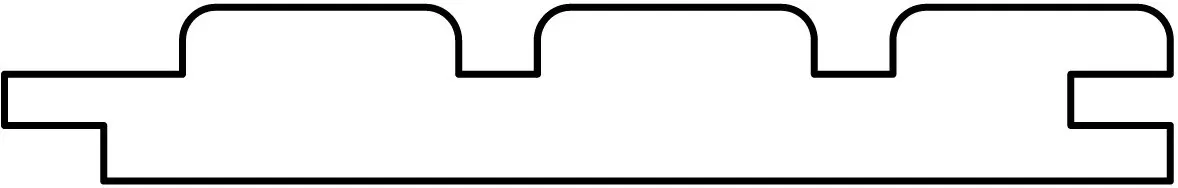 Thermoline ayous hardhout triple profiel thermisch gemodificeerd, geschaafd, 2.1 x 14.5 cm - Afbeelding 2