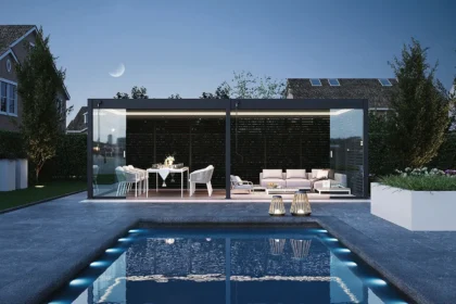 Aluminium overkapping Toronto vrijstaand | 360 x 720 x 255 cm