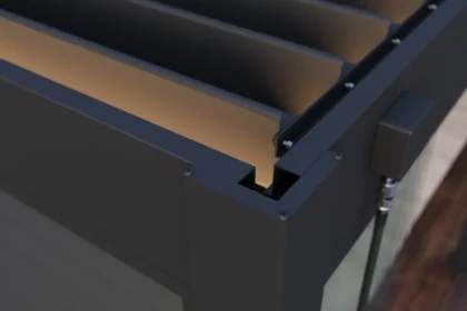 Aluminium overkapping Toronto Wand | 360 x 530 x 255 cm | antraciet