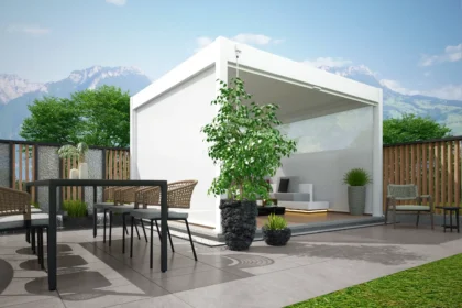 Aluminium overkapping Windscherm wit 300 cm