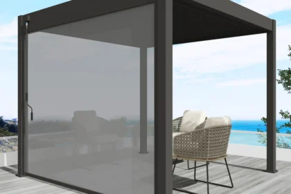 Aluminium overkapping Windscherm antraciet 360 cm