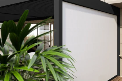 Aluminium overkapping Windscherm wit 360 cm