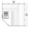 Binnensauna Alaska corner | 206 x 206 cm - Afbeelding 2
