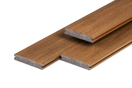 PuraShield composiet vlonderplank clipsysteem, massief, Teak, 2.3 x 13.8 cm