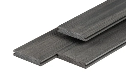 PuraShield composiet vlonderplank clipsysteem, massief, Dark Grey, 2.3 x 13.8 cm