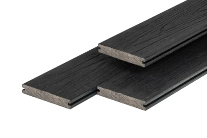 PuraShield composiet vlonderplank clipsysteem, massief, Ebony Black, 2.3 x 13.8 cm