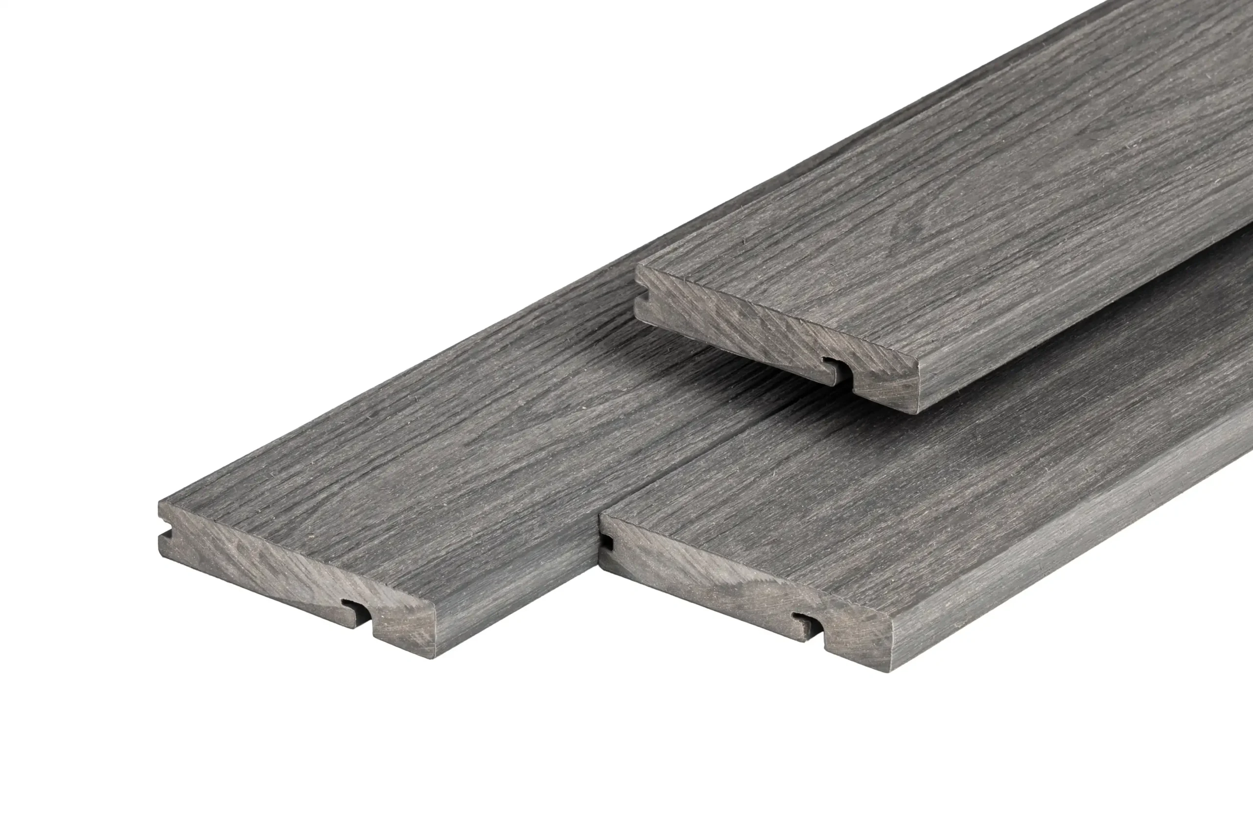 PuraShield composiet vlonderplank kantplank clipsysteem, Dark Grey, 2.3 x 13.8 x 300 cm