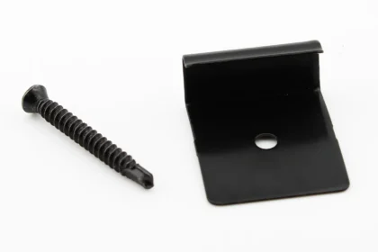 PuraFix vlonderplank beginclip RVS Ebony Black voor blinde bevestiging - set 50 stuks