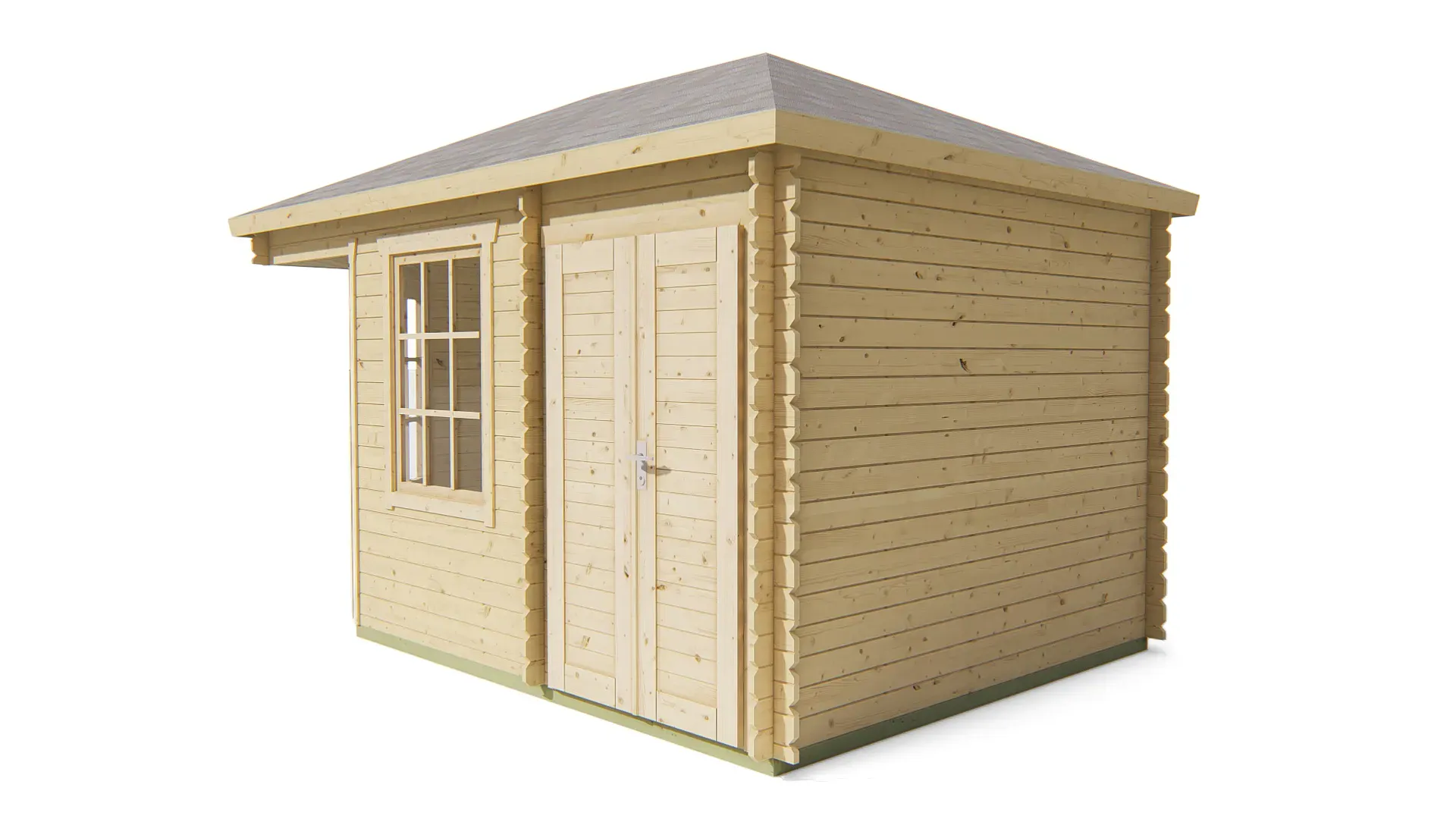 Blokhut - Tuinhuis Agnes | schilddak | 44 mm | 440 x 300 x 298 cm | vuren - Afbeelding 6