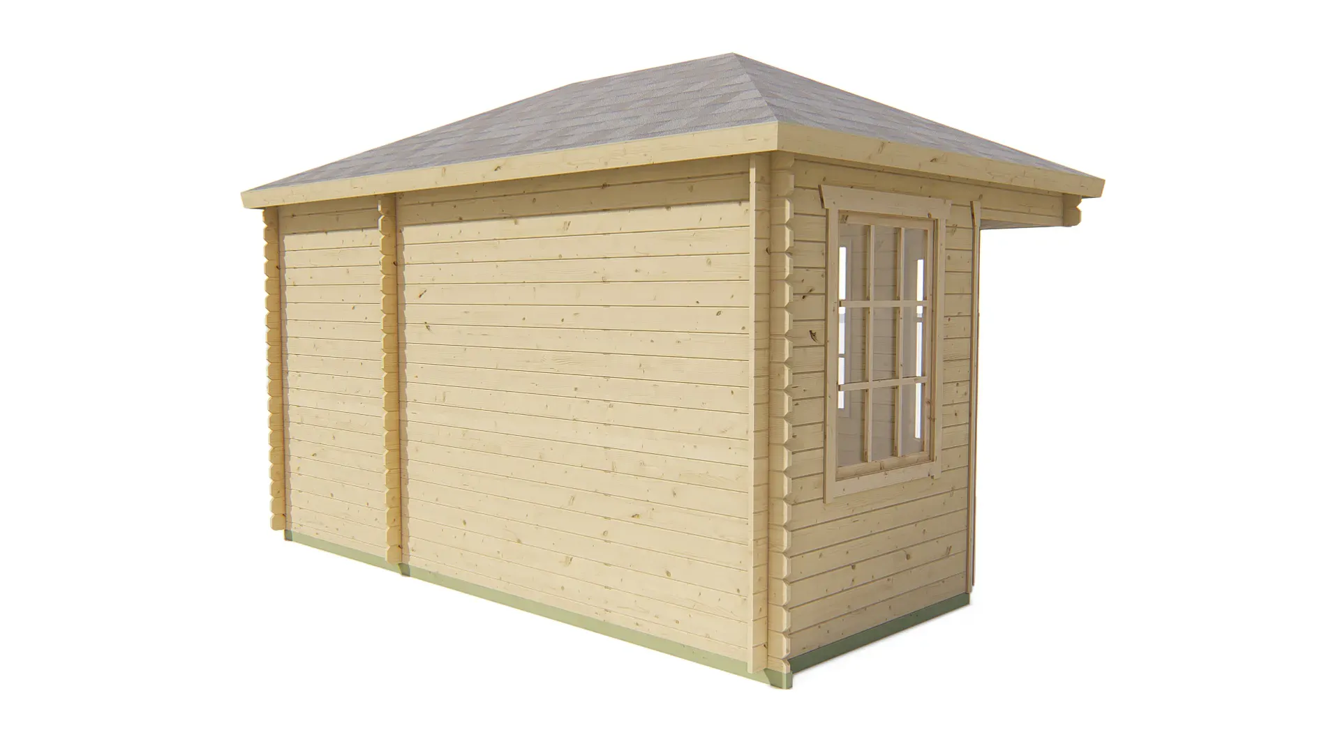 Blokhut - Tuinhuis Agnes | schilddak | 44 mm | 440 x 300 x 298 cm | vuren - Afbeelding 4