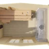 Blokhut - Tuinhuis Anja | zadeldak | 28 mm | 295 x 200 x 245 cm | vuren - Afbeelding 6